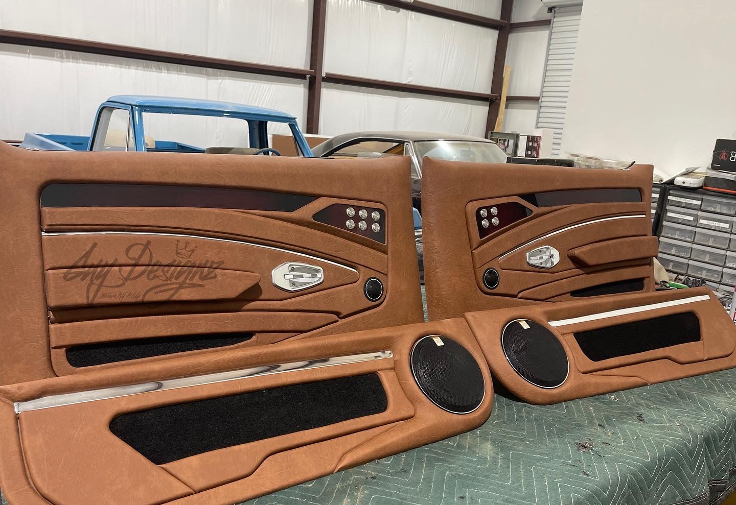 Custom store door panels